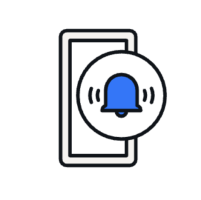 mobile phone prime blue icon