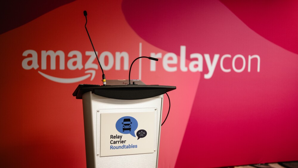 amazon relaycon carrier roundtables podium