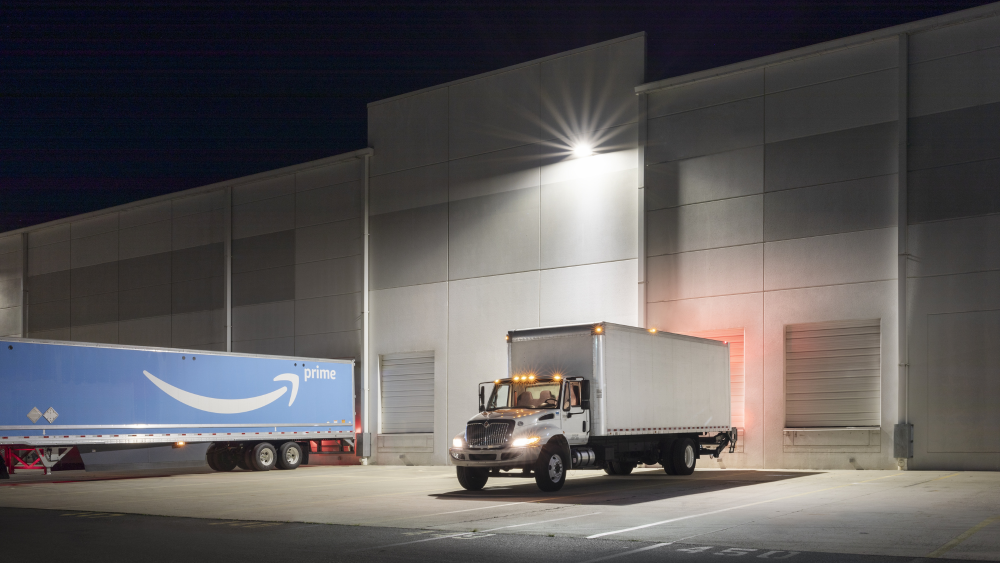 box truck in a truck yard at night.png